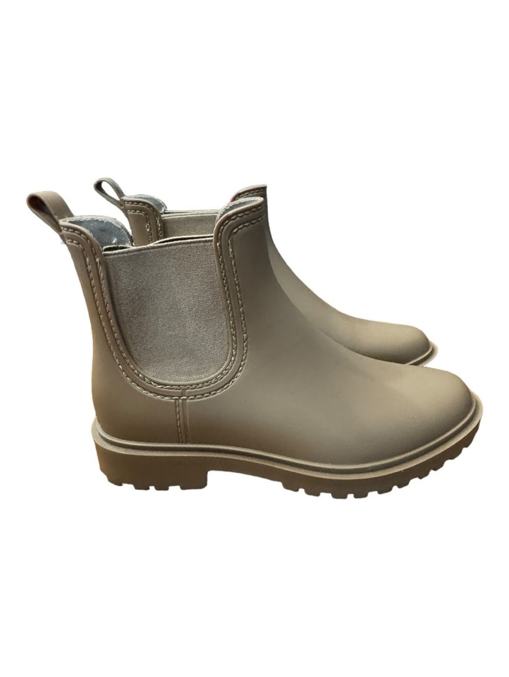 Old Navy Water-Repellent Pull-On Rain Boots Taupe Outdoor Rubber Women’s Size 10